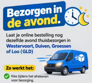 Bezorgen in de avond-snijholtshop.nl